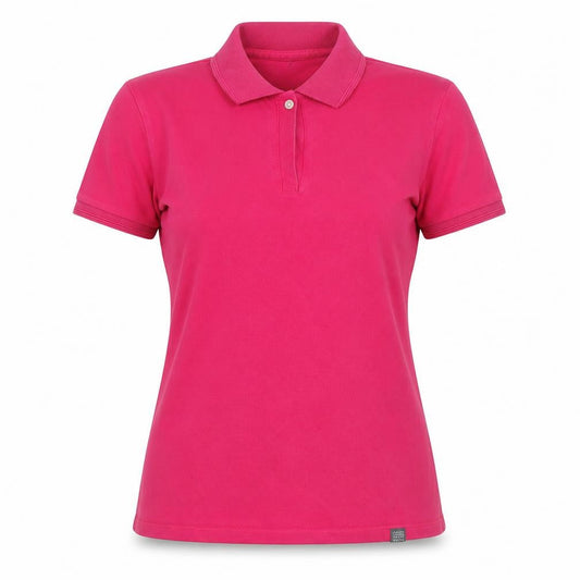 Geox Womens Pink Cotton Basic Polo Size L Collared