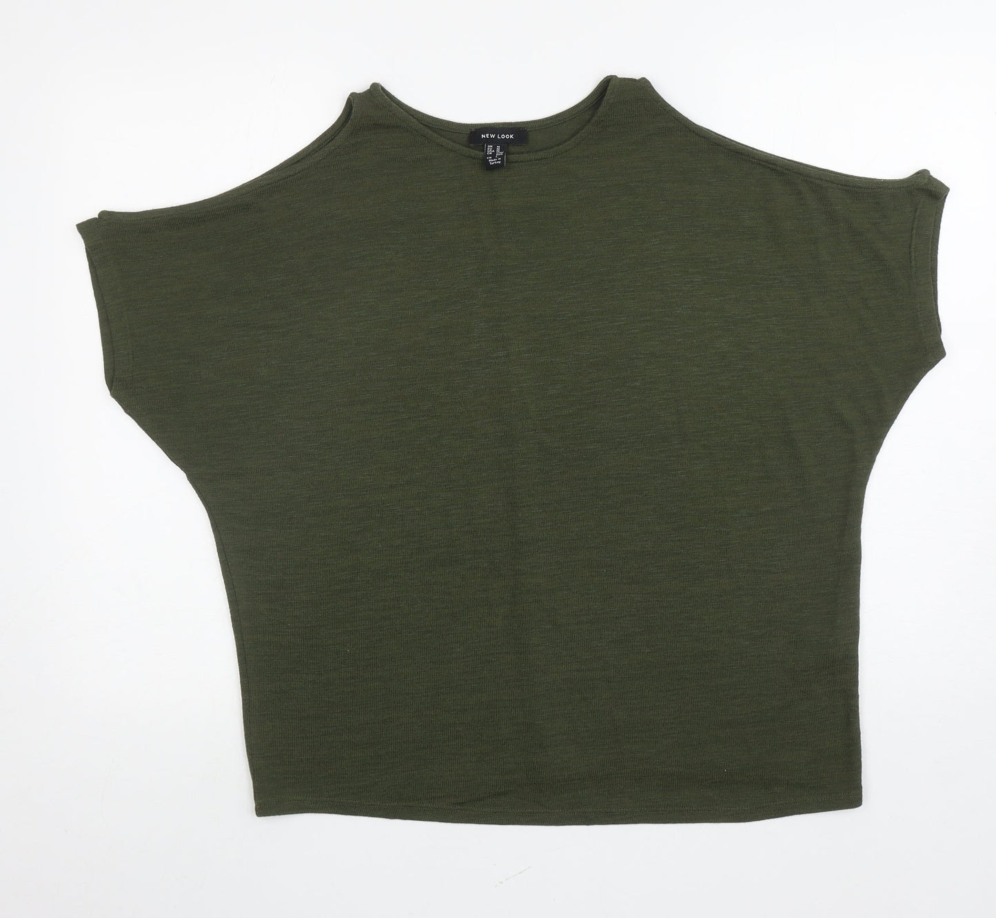 Womens UK Size M New Look Green Basic T-Shirt