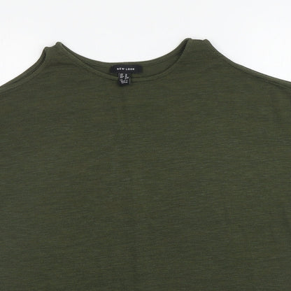 Womens UK Size M New Look Green Basic T-Shirt
