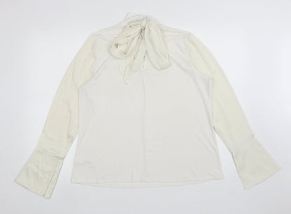 Womens UK Size 16 NEXT Ivory Basic Blouse