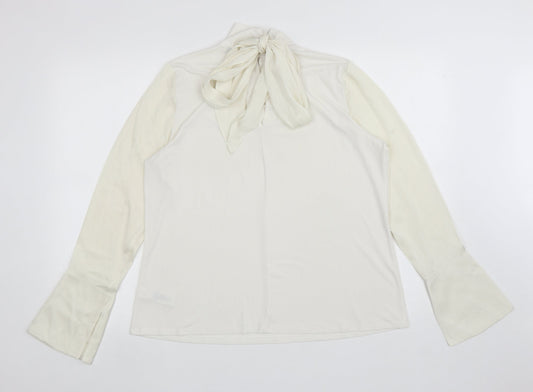 Womens UK Size 16 NEXT Ivory Basic Blouse