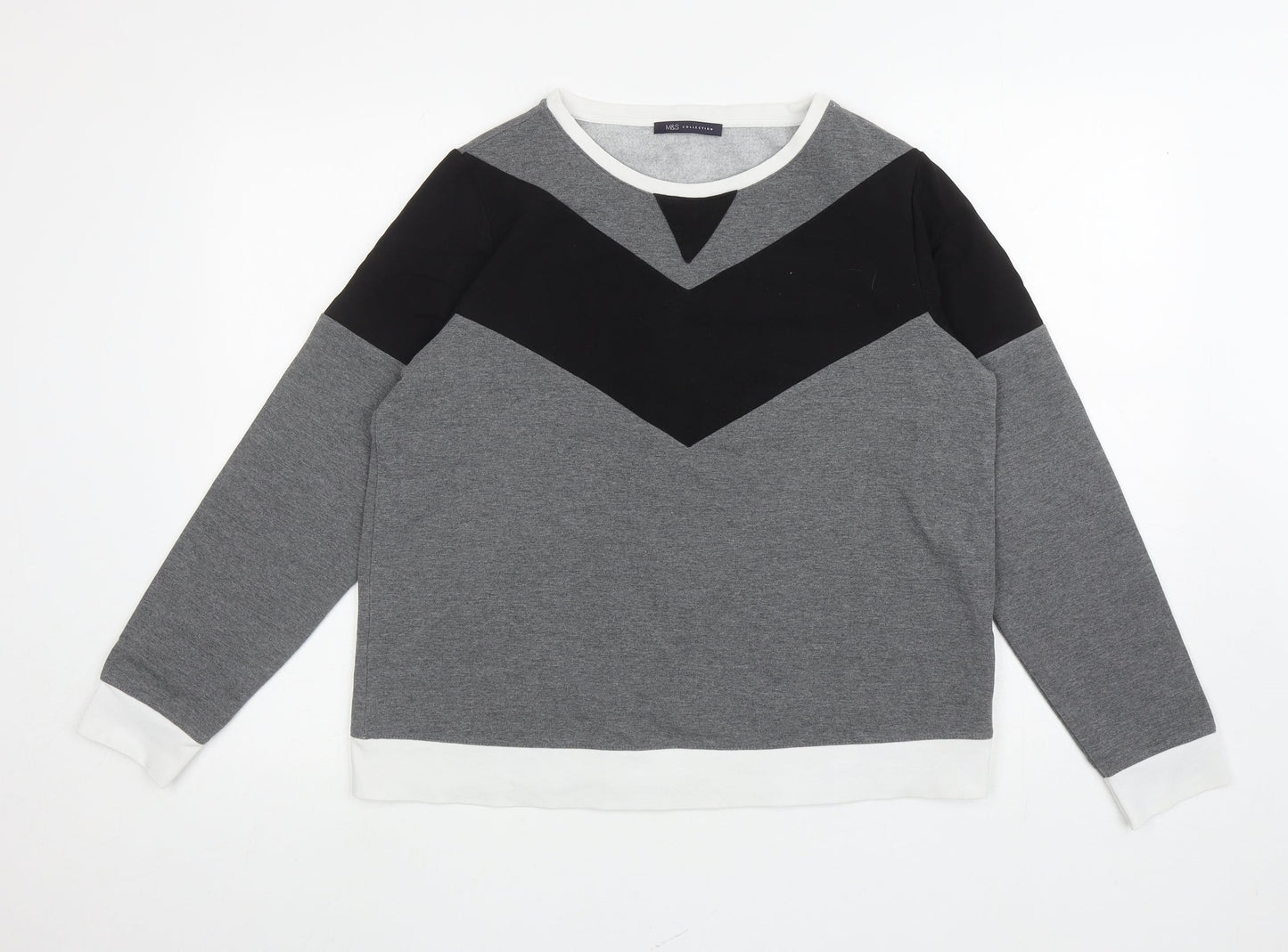 Womens UK Size 16 Marks and Spencer Grey Pullover Sweatshirt