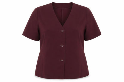 Womens UK Size 18 Slimma Purple Basic Button-Up