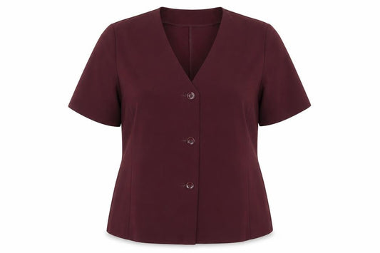 Womens UK Size 18 Slimma Purple Basic Button-Up
