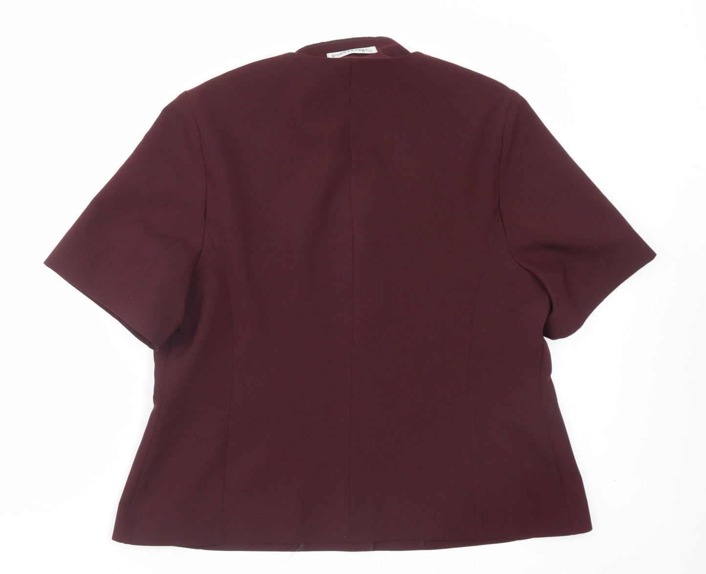 Womens UK Size 18 Slimma Purple Basic Button-Up