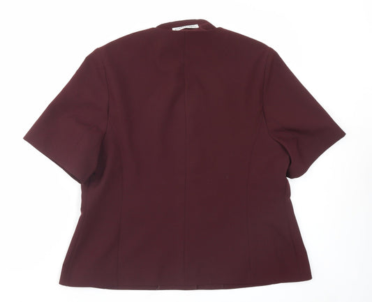Womens UK Size 18 Slimma Purple Basic Button-Up