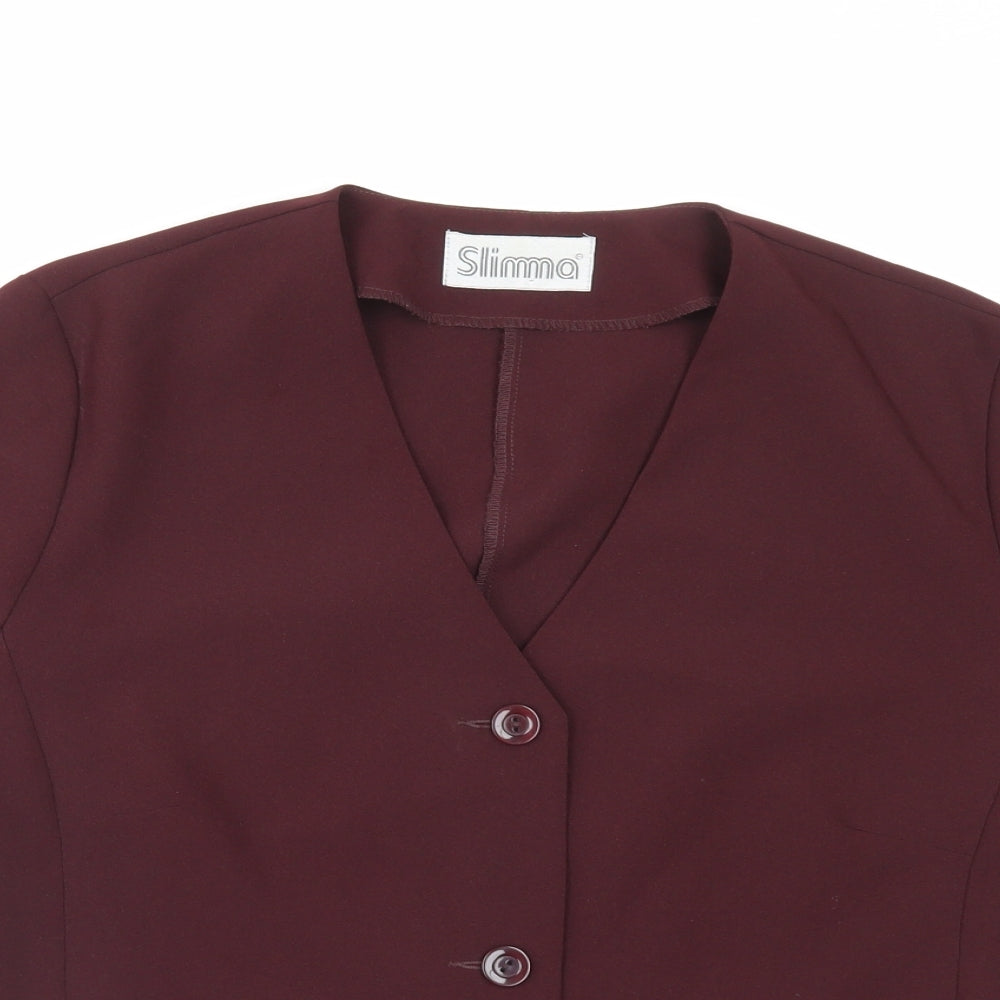 Womens UK Size 18 Slimma Purple Basic Button-Up