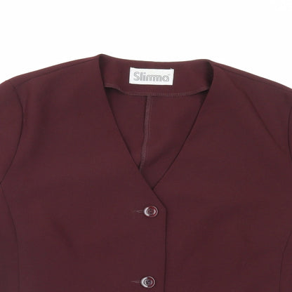 Womens UK Size 18 Slimma Purple Basic Button-Up