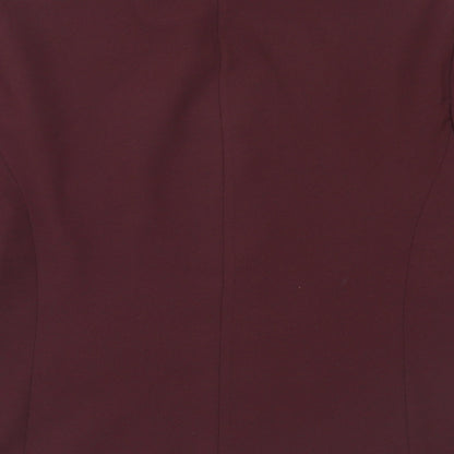 Womens UK Size 18 Slimma Purple Basic Button-Up