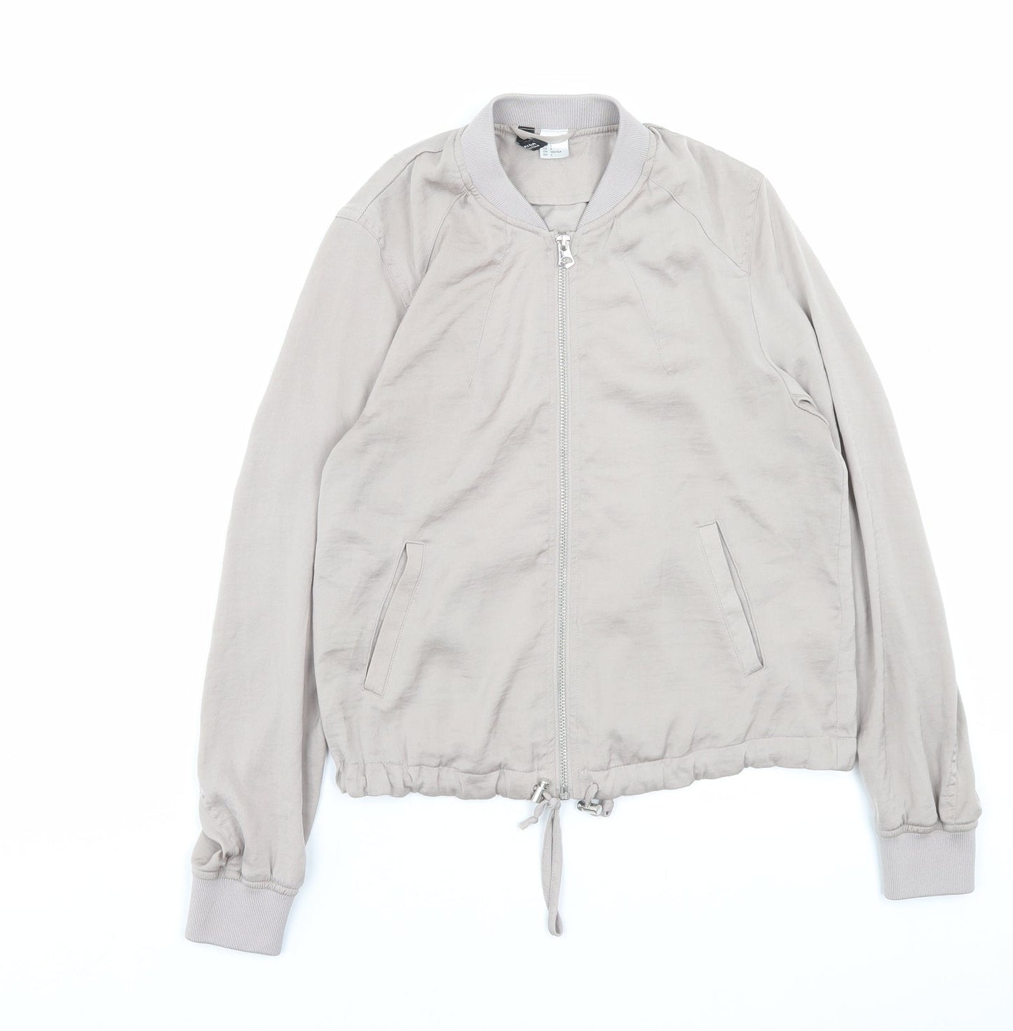 H&M Womens Beige Jacket Size 6 Zip