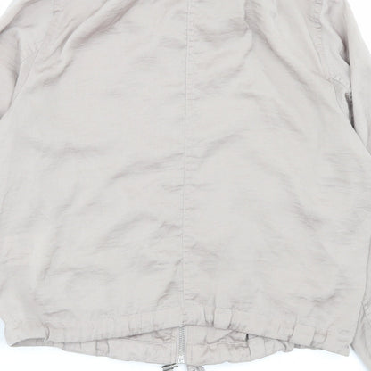H&M Womens Beige Jacket Size 6 Zip
