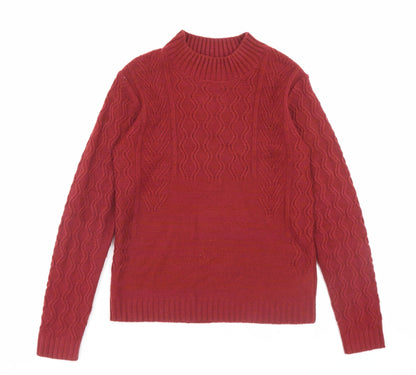 Womens UK Size S Matalan Red Pullover Jumper