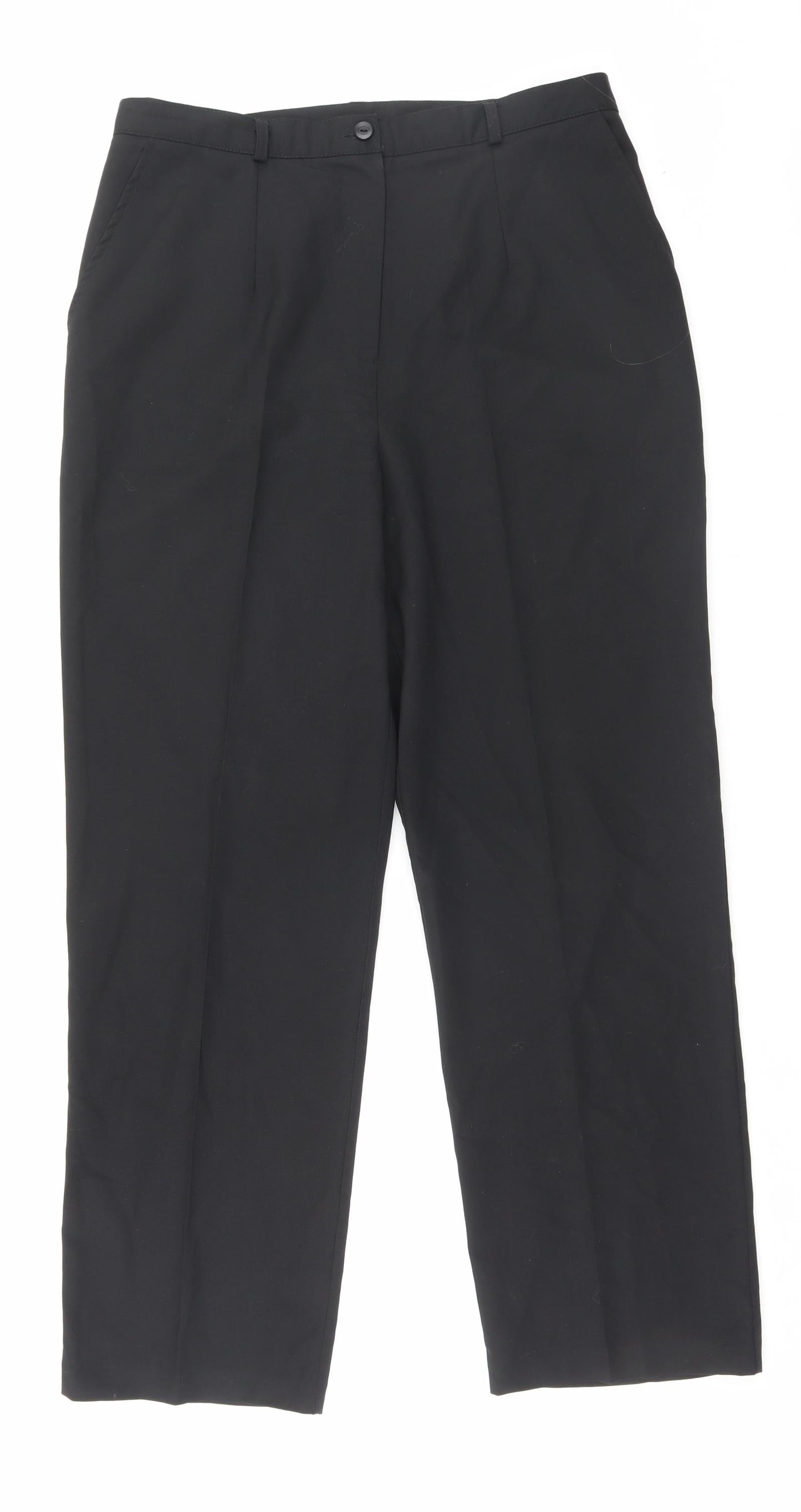 Womens UK Size 16 Country Collection Regular Fit  Black Trousers