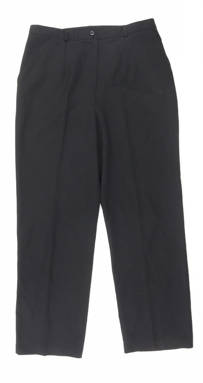 Womens UK Size 16 Country Collection Regular Fit  Black Trousers