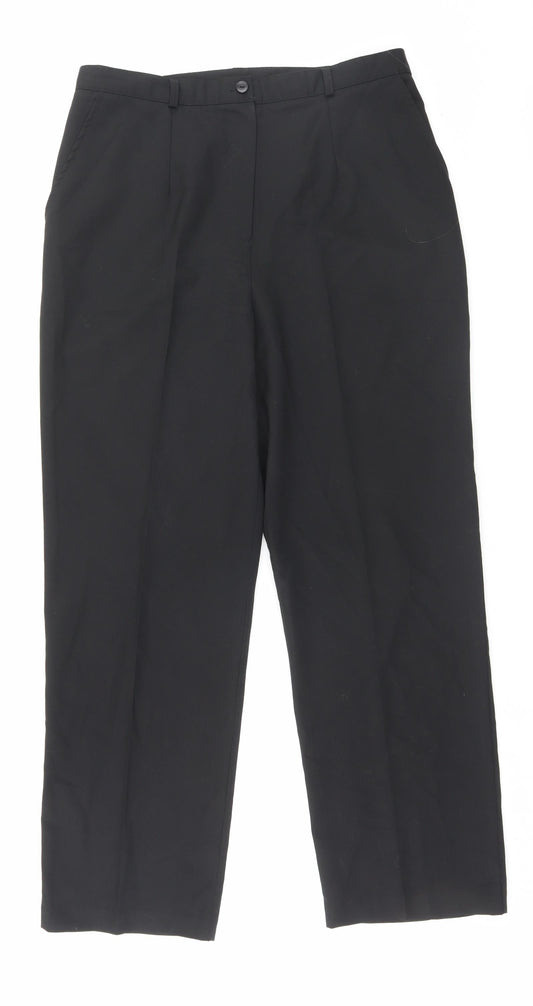 Womens UK Size 16 Country Collection Regular Fit  Black Trousers