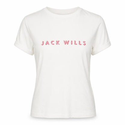 Womens UK Size 6 Jack Wills White Basic T-Shirt