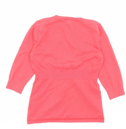 Womens UK Size 10 Monsoon Pink Cardigan Jumper