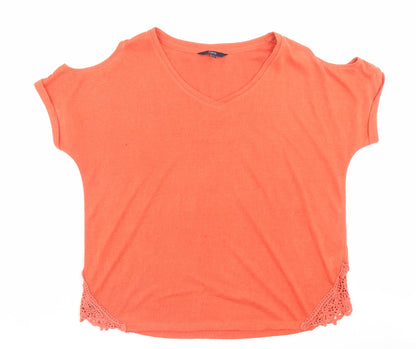 Womens UK Size 14 NEXT Orange Basic T-Shirt
