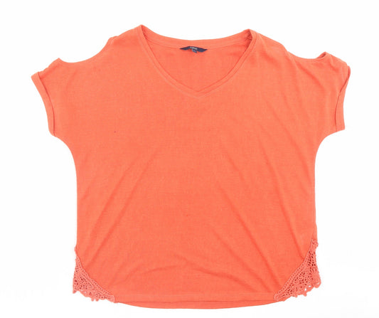 Womens UK Size 14 NEXT Orange Basic T-Shirt