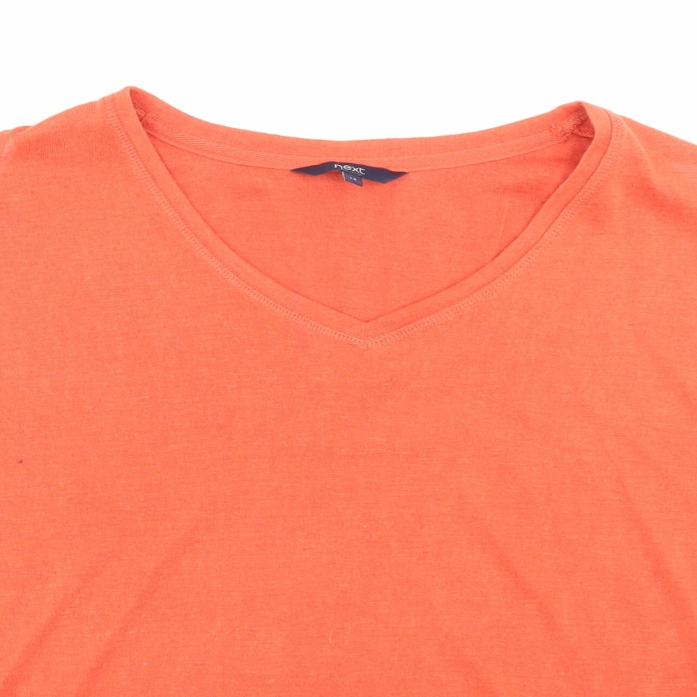 Womens UK Size 14 NEXT Orange Basic T-Shirt