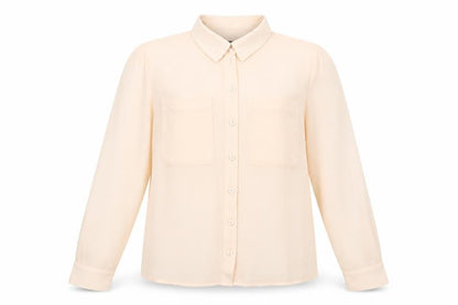 New Look Girls Pink Polyester Basic Button-Up Size 11 Years Collared Button
