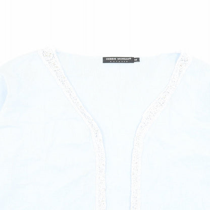 Womens UK Size M Debbie Morgan Blue Cardigan Jumper