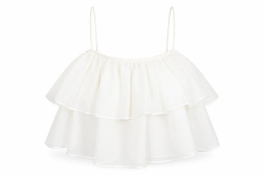 Womens UK Size 10 ASOS White Cropped Tank