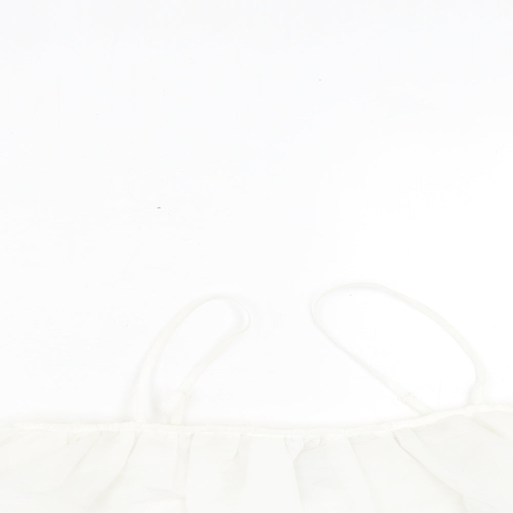 Womens UK Size 10 ASOS White Cropped Tank