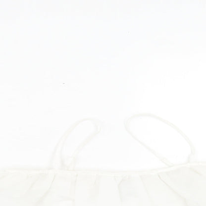 Womens UK Size 10 ASOS White Cropped Tank