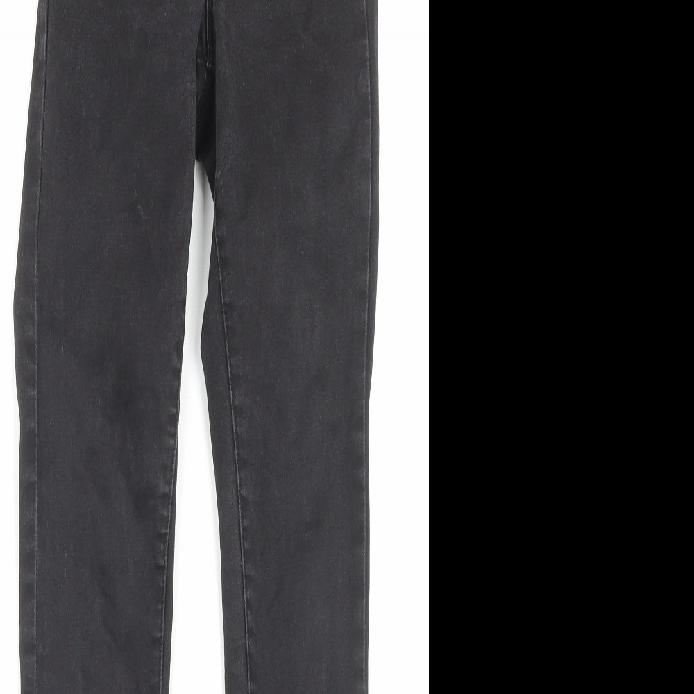 Denim & Co. Womens Black Cotton Skinny Jeans Size 6 L28 in Regular Button