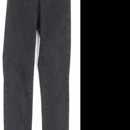 Denim & Co. Womens Black Cotton Skinny Jeans Size 6 L28 in Regular Button