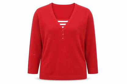 Womens UK Size S Ann Marie Red Pullover Jumper