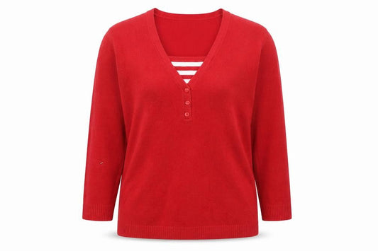 Womens UK Size S Ann Marie Red Pullover Jumper