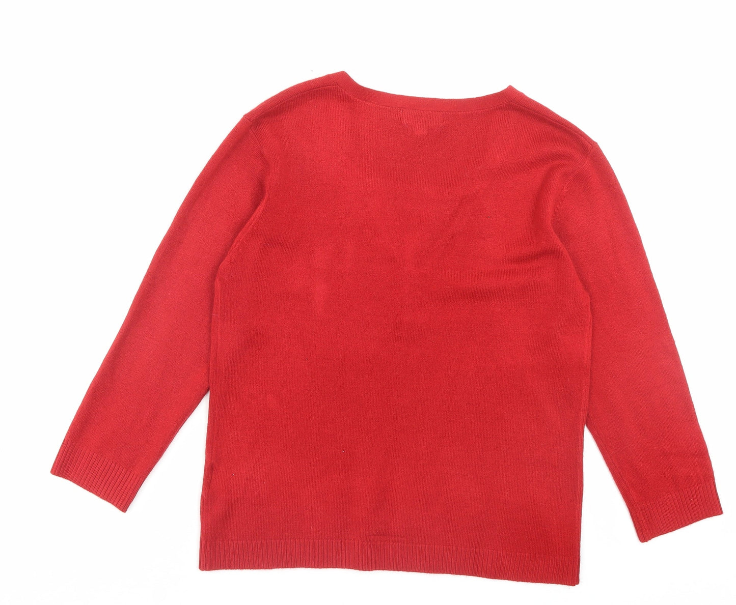 Womens UK Size S Ann Marie Red Pullover Jumper