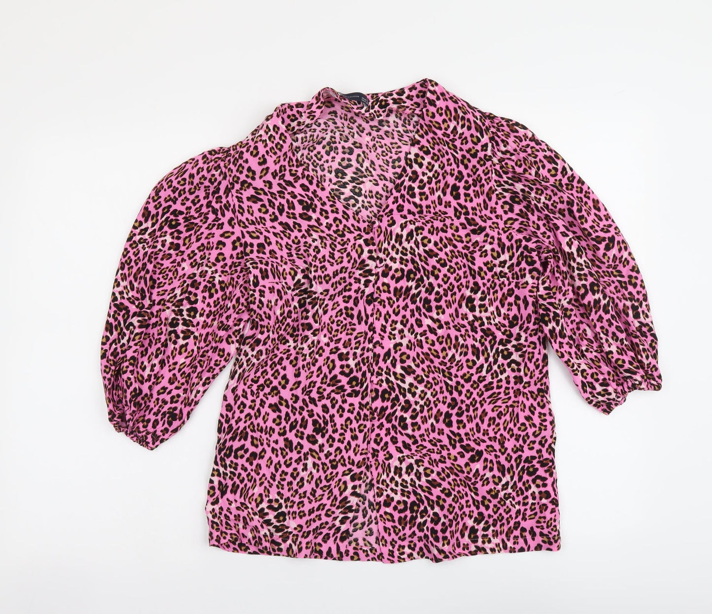 Womens UK Size 6 Marks and Spencer Pink Basic Button-Up