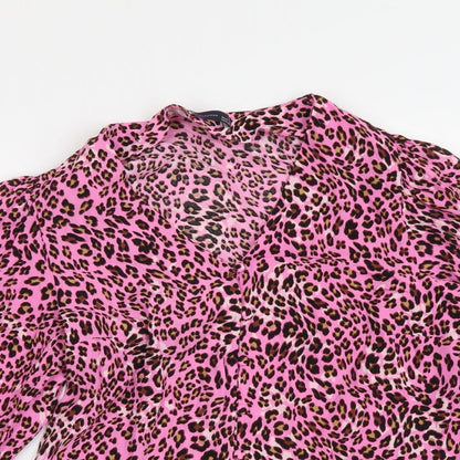 Womens UK Size 6 Marks and Spencer Pink Basic Button-Up