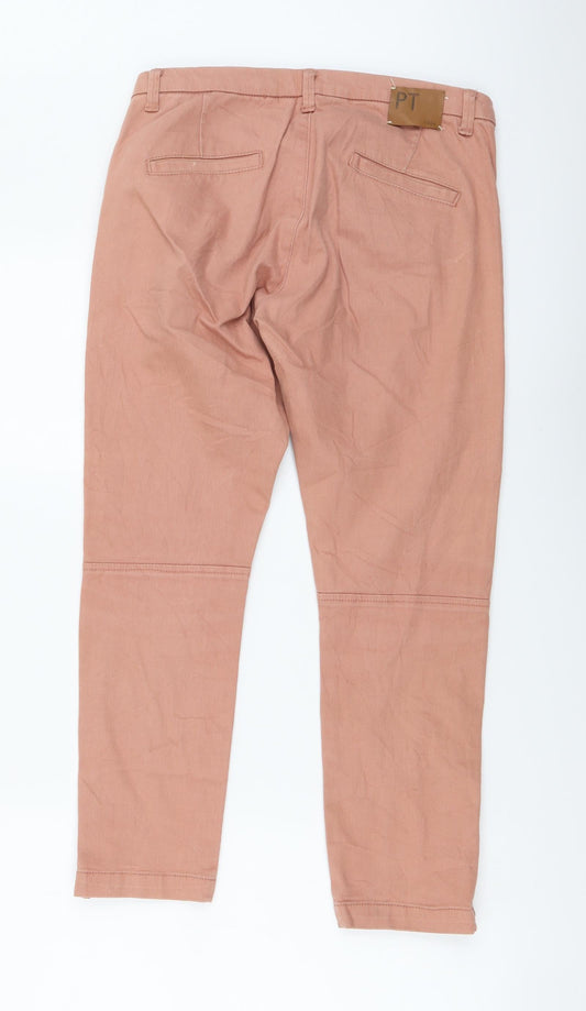 Part Two Womens Pink Cotton Capri Jeans Size 8 L25 in Regular Button
