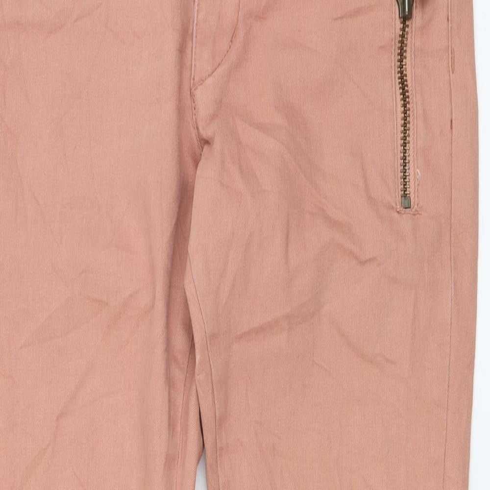 Part Two Womens Pink Cotton Capri Jeans Size 8 L25 in Regular Button