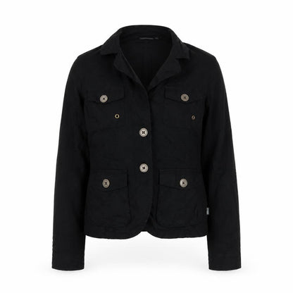 City Life Womens Black Jacket Size L Button