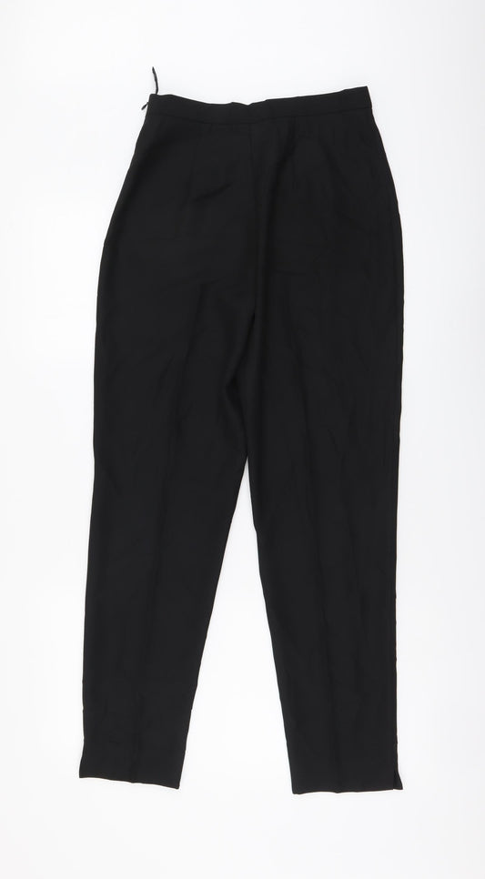 Per Una Womens Black Polyester Trousers Size 10 L28 in Regular Zip