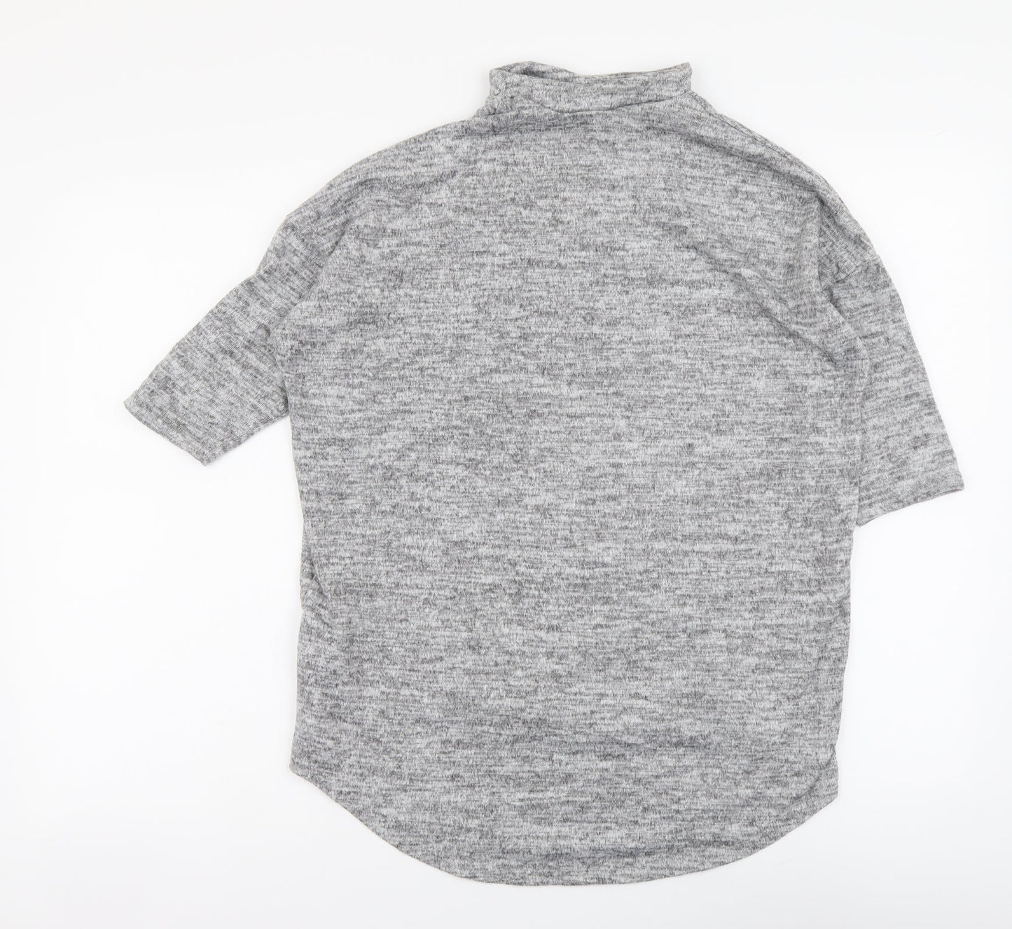 Womens UK Size S New Look Grey Basic T-Shirt