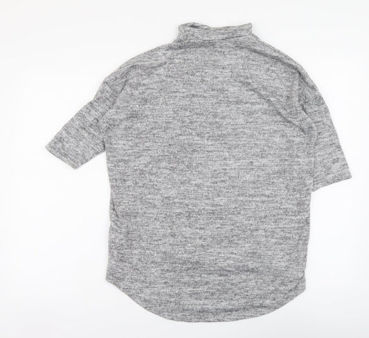 Womens UK Size S New Look Grey Basic T-Shirt