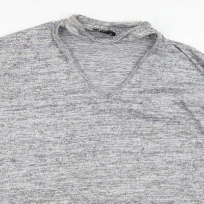 Womens UK Size S New Look Grey Basic T-Shirt