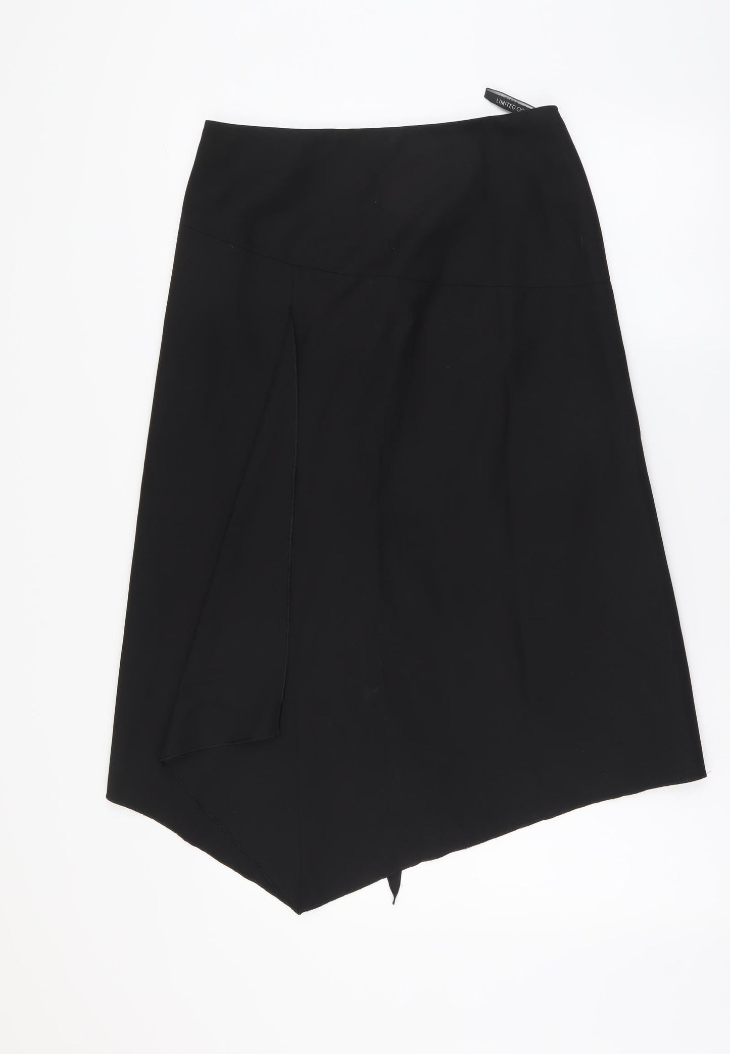 Marks and Spencer Womens Black Polyester A-Line Skirt Size 10 Zip