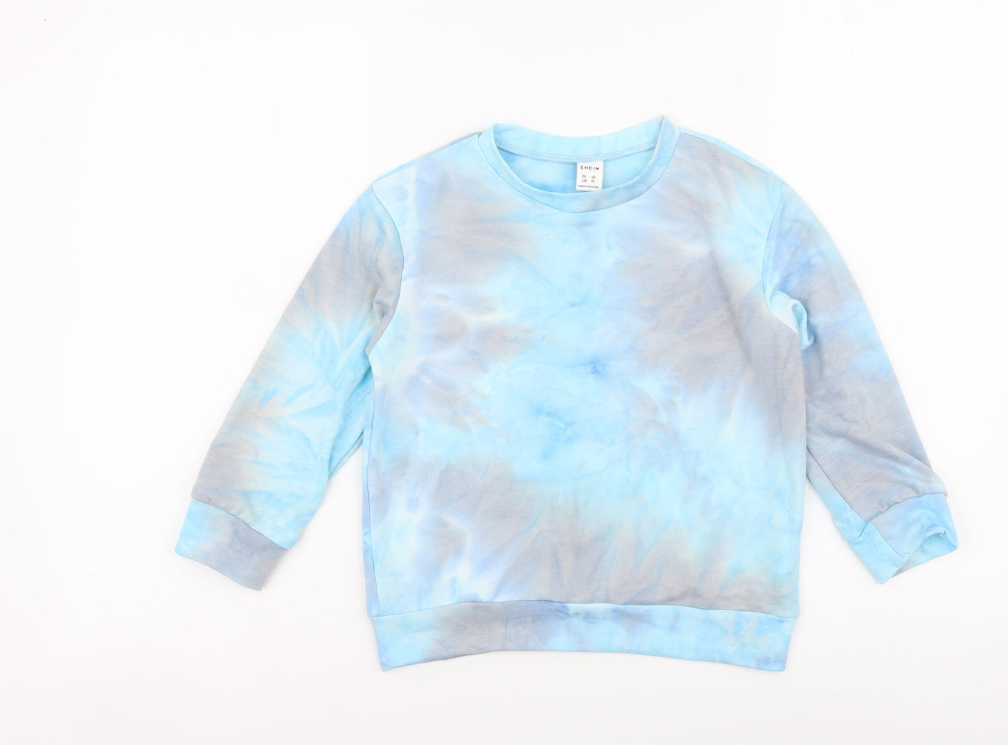 SheIn Girls Blue Polyester Pullover Sweatshirt Size 5 Years Pullover