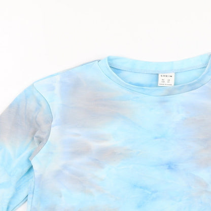 SheIn Girls Blue Polyester Pullover Sweatshirt Size 5 Years Pullover