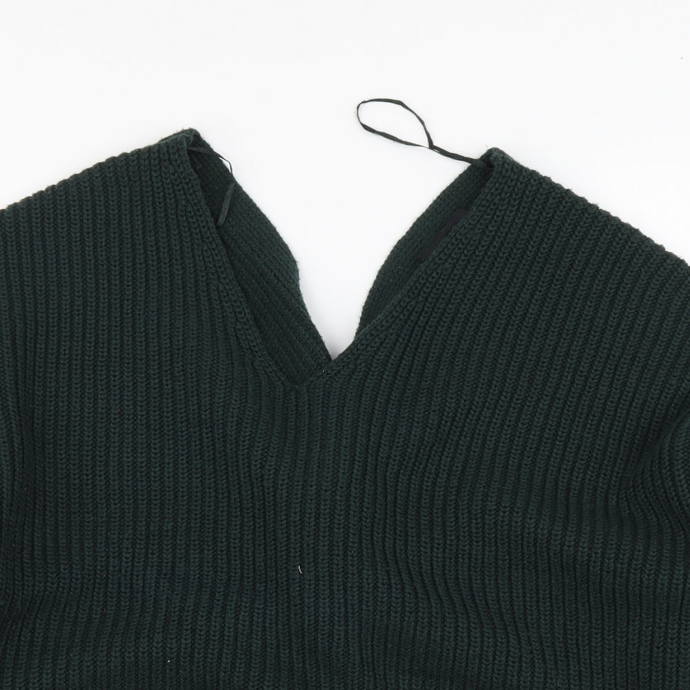 Womens UK Size M New Look Green Pullover Jumper