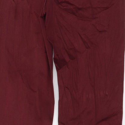 Marks and Spencer Womens Red Cotton Skinny Jeans Size 12 L27 in Regular Button