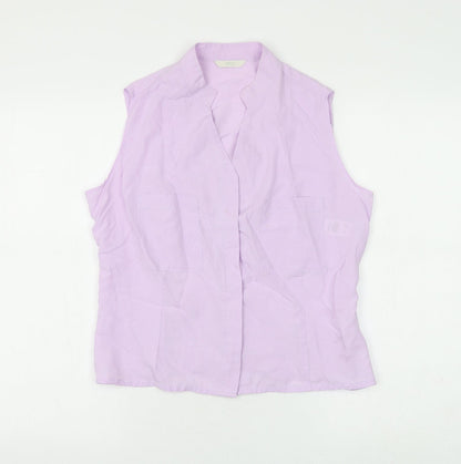 Womens UK Size 14 Marks and Spencer Purple Basic Blouse