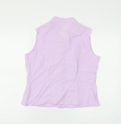 Womens UK Size 14 Marks and Spencer Purple Basic Blouse